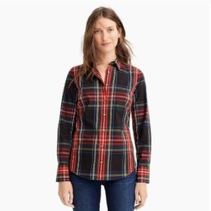 NEW J. Crew Tartan CURVY Long-Sleeve Top